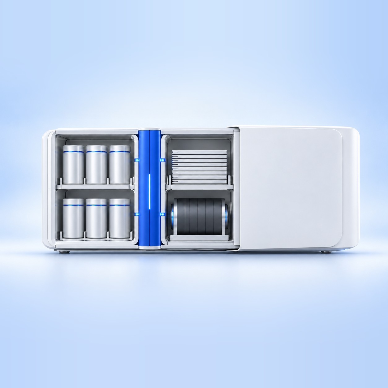 Modular smart storage cabinet with canisters and inventory racks